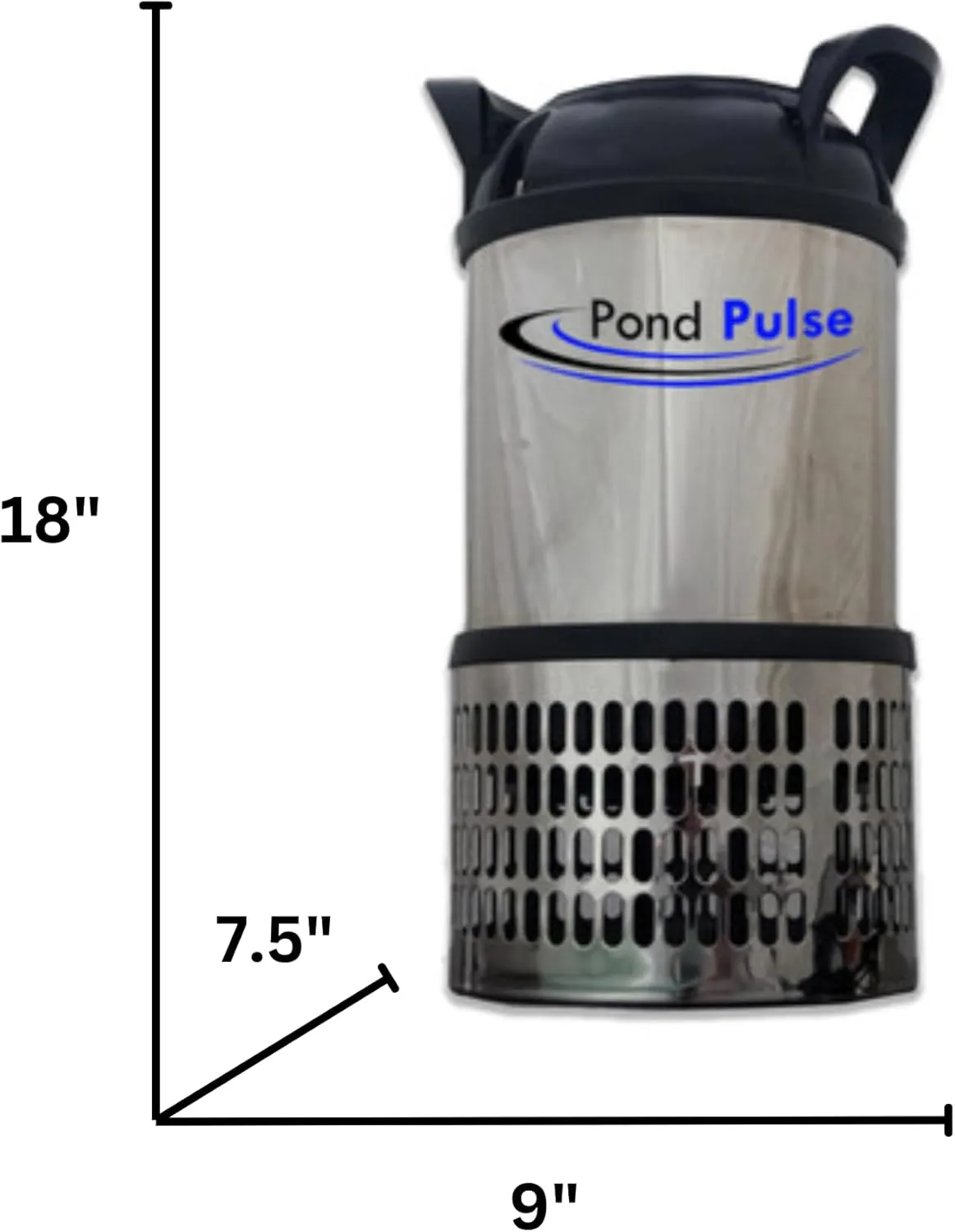 HALF OFF PONDS Pond Pulse 15,000 GPH Submersible Waterfall Pump – Hybrid Drive Pond Pump with 30' Cord – Energy Efficient, Fish Safe,15' Max Head, for Skimmers & Large Water Features