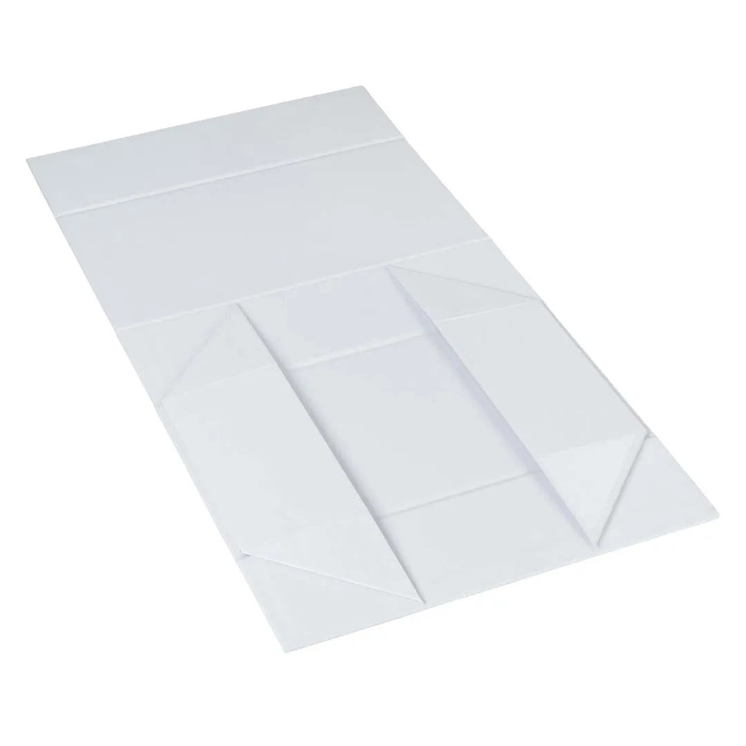 Hamper Box - Rectangle, Magnetic Closure Medium, Matt White