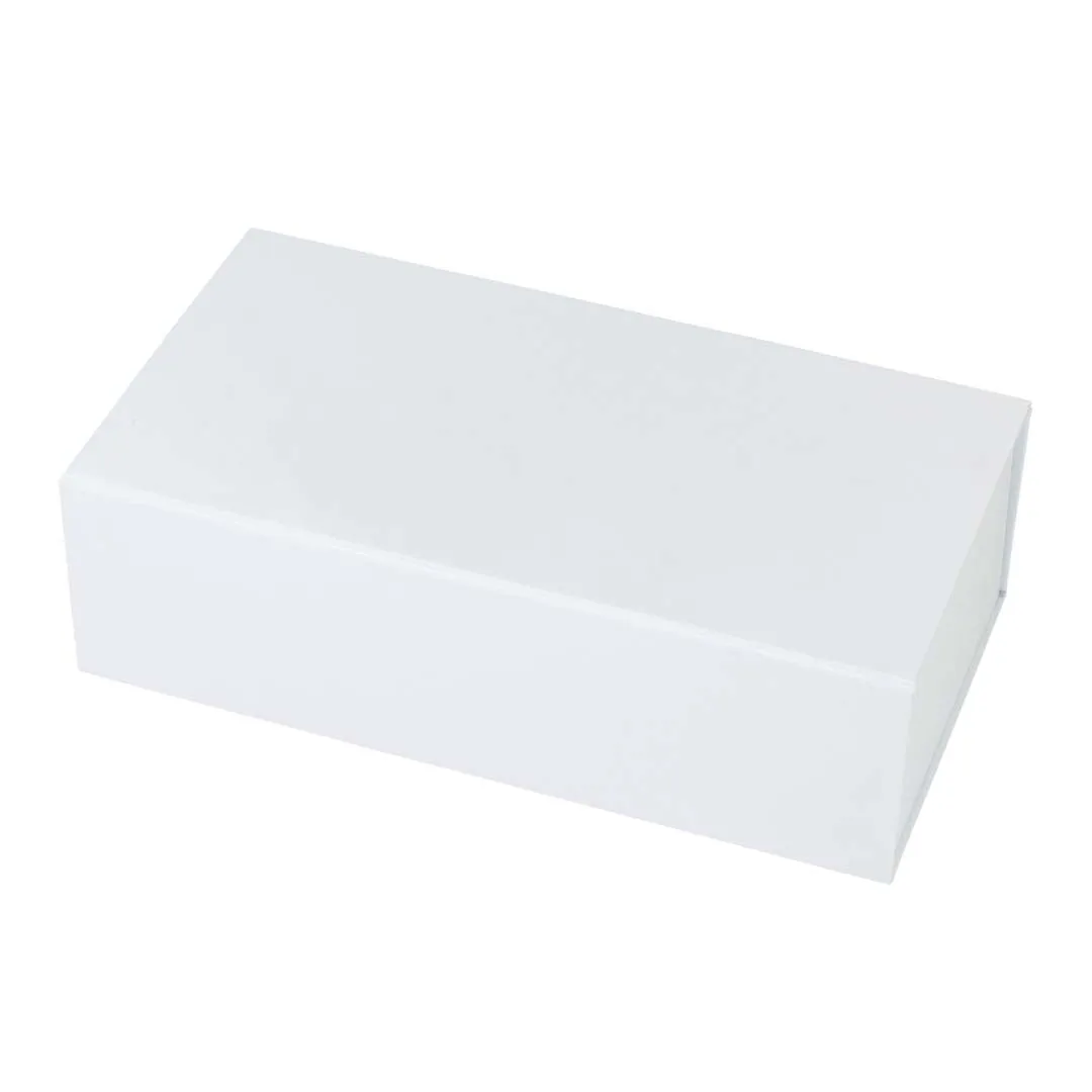 Hamper Box - Rectangle, Magnetic Closure Medium, Matt White