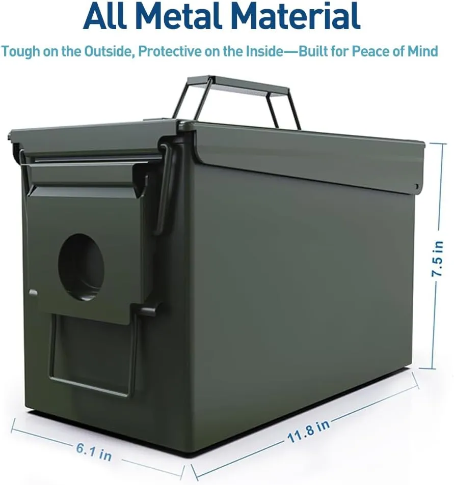 HARDROCK Metal Ammo Can, Ammo Box