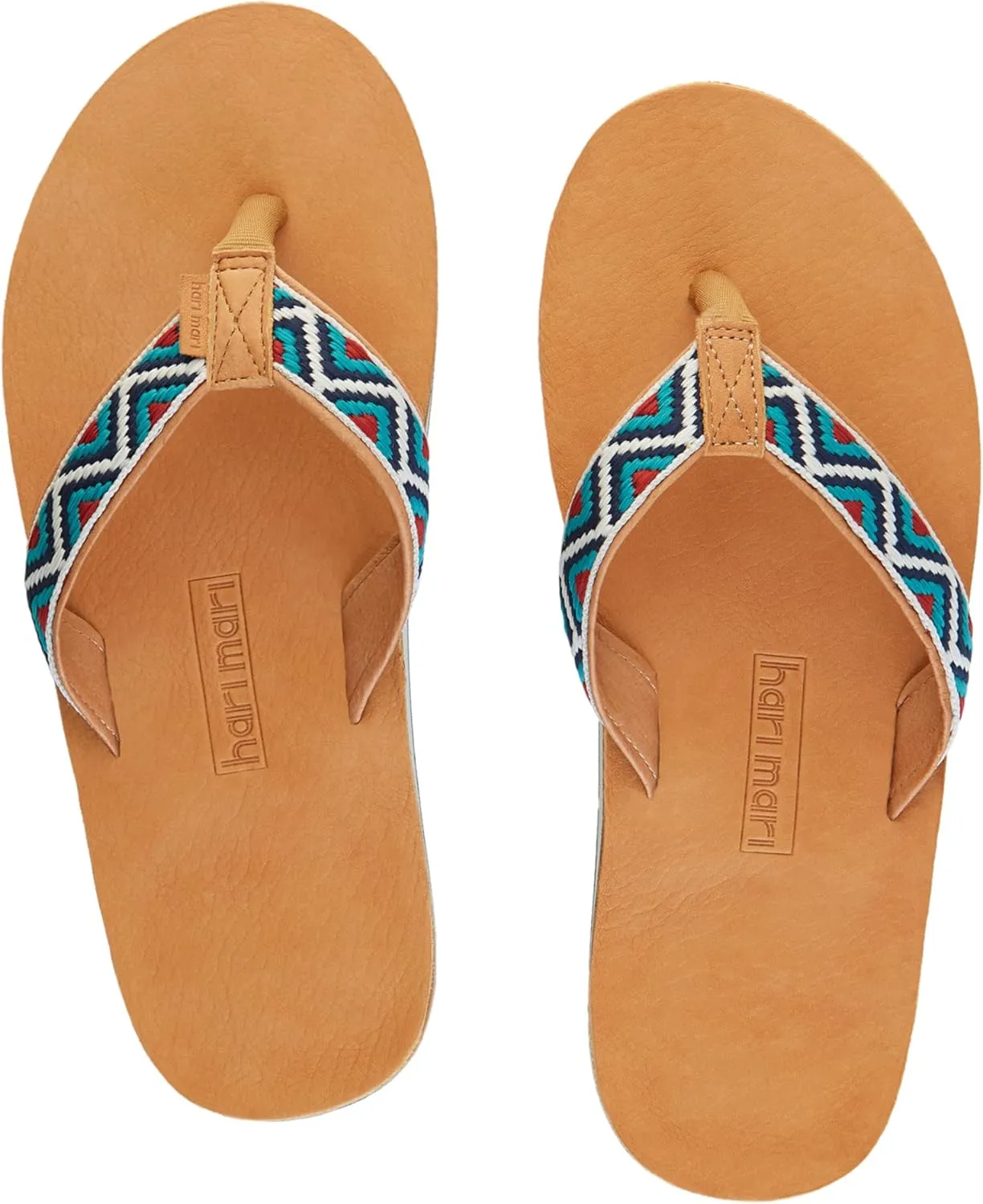 Hari Mari- Fields Camino - Men's Premium Leather Flip Flops with Southwestern Inspired Straps