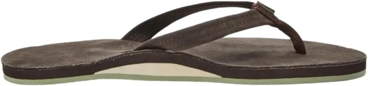 Hari Mari- Fields- Women's Nubuck Leather Flip Flops with Colorful Outsole- No Break Ins, Firm Arch Support, and Beveled Edge to Reduce Tripping