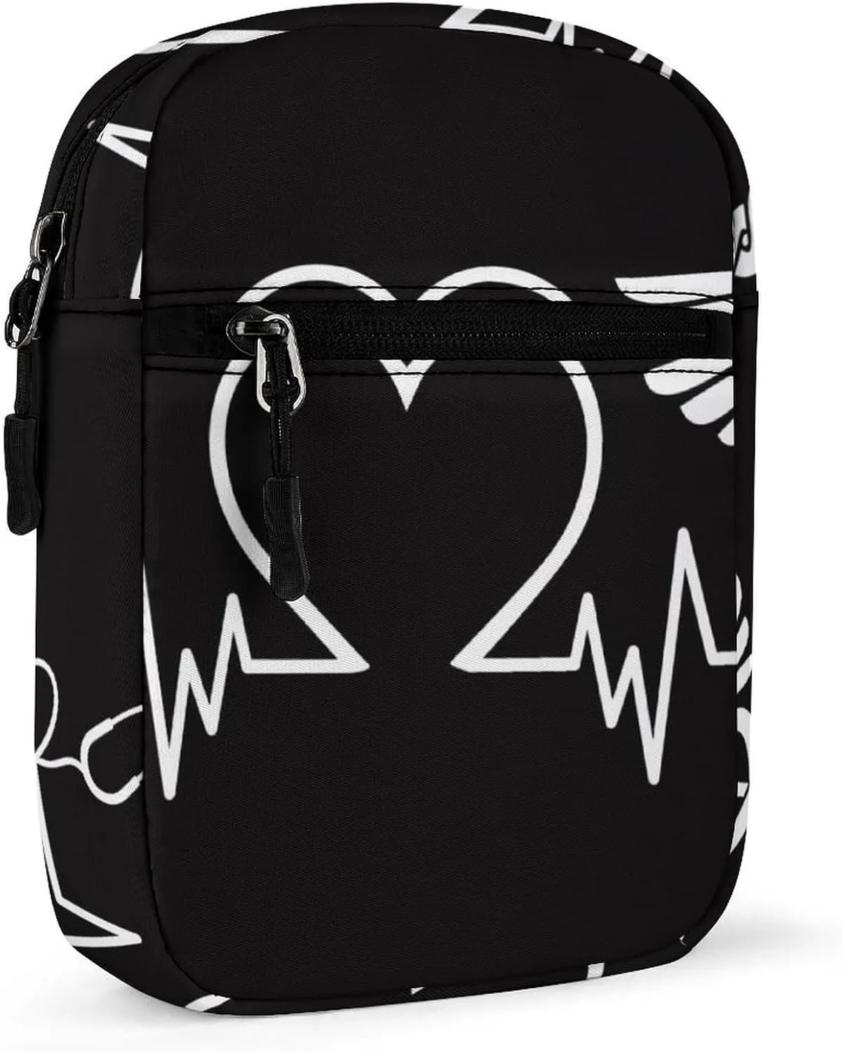 Heartbeat Chart of Love Crossbody Bag Small Shoulder Bag Waterproof, Lightweight And Convenient