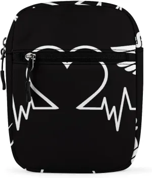 Heartbeat Chart of Love Crossbody Bag Small Shoulder Bag Waterproof, Lightweight And Convenient