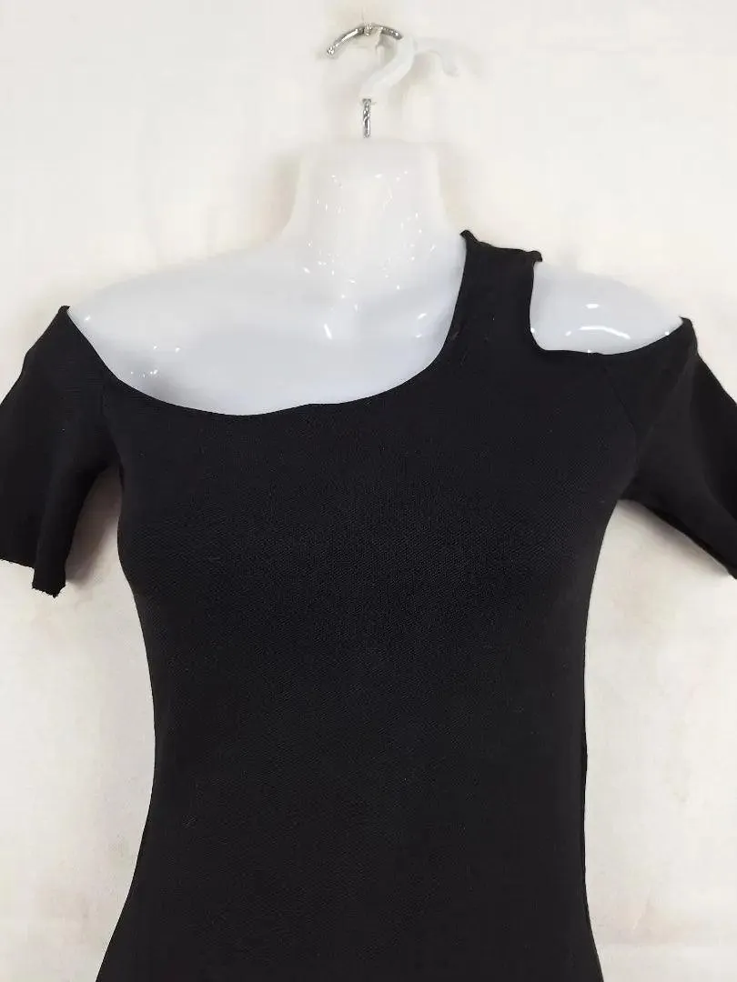 Helmut Lang Minimal Asymmetrical Cut-out Dress Size S