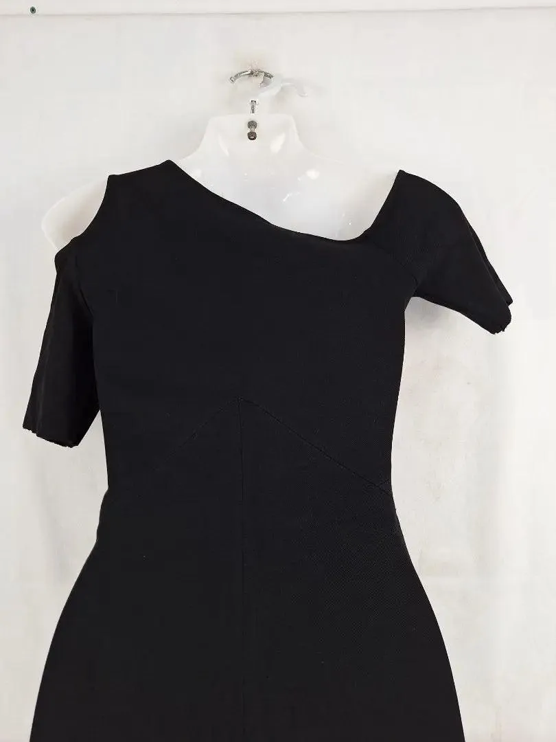 Helmut Lang Minimal Asymmetrical Cut-out Dress Size S