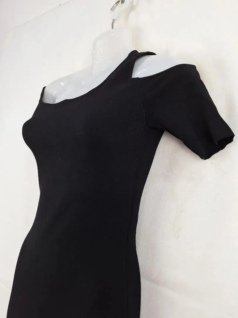 Helmut Lang Minimal Asymmetrical Cut-out Dress Size S