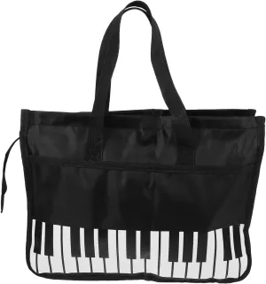 Hemoton Music Score Holder Bag Violin Score Storage Bag Guitar Notes Case Stylish Piano Pattern Design