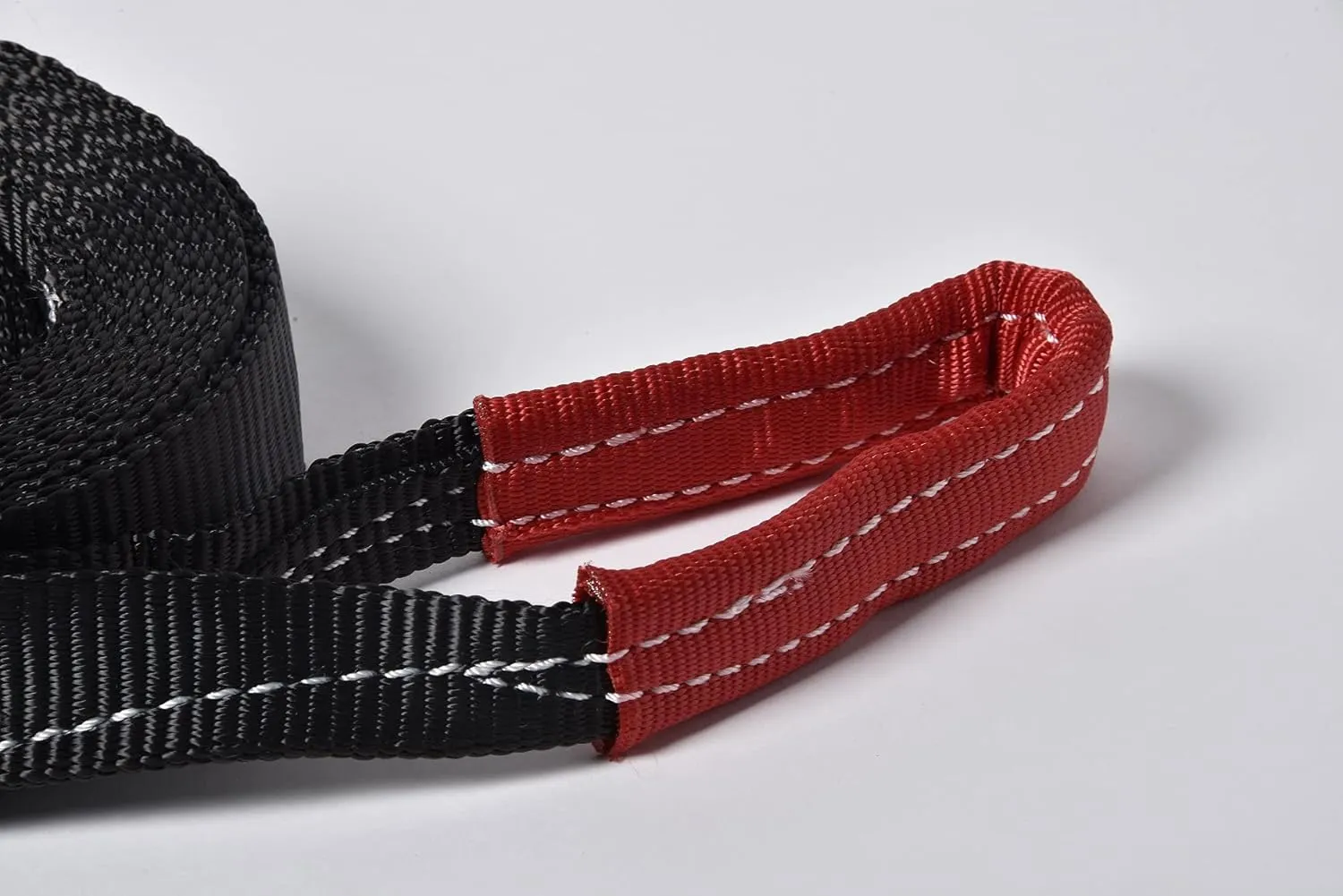 HiGear Tow Strap 4 Ton 2in 20 ft Polyester Rope with 2 Loops 8000 9000 lbs Break Strength Towing Recovery Light Vehicles by Alfa Wheels (Black, 2in 20ft (2x20))