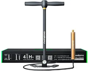 High Pressure Hand Pump, DEDEPU PCP Air Rifile Filling Stirrup Pump with Oil-Moisture Filter, 4 Stage 30Mpa 4500 PSI, Suitable for PCP Air Guns, Paintball, Diving Tank