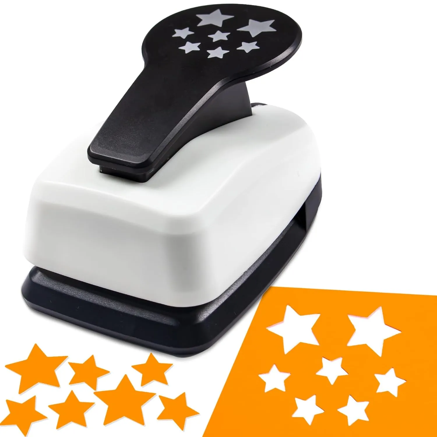 HKKYO Star Hole Puncher, Star Paper Punch, Star Punch, Shape Hole Punches, Star Craft Punch, Paper Shape Punches, Paper Punches for Crafting Shapes, Star Lever Punch for Scrapbooks