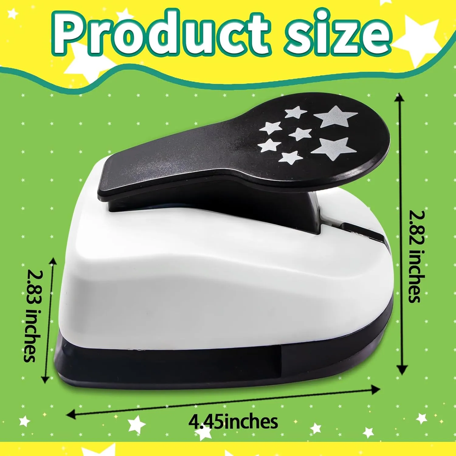 HKKYO Star Hole Puncher, Star Paper Punch, Star Punch, Shape Hole Punches, Star Craft Punch, Paper Shape Punches, Paper Punches for Crafting Shapes, Star Lever Punch for Scrapbooks