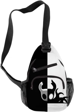 Hollow Knight Merch Backpack Three-piece Sets Casual Fashion Kpop Bags Travel Daypacks (Multicolor-Chest bag)