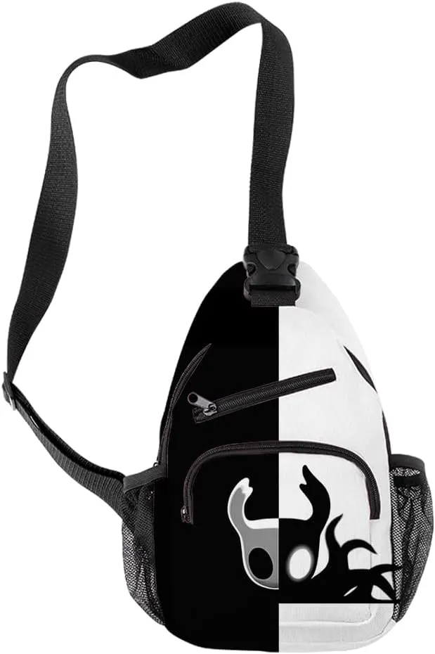 Hollow Knight Merch Backpack Three-piece Sets Casual Fashion Kpop Bags Travel Daypacks (Multicolor-Chest bag)