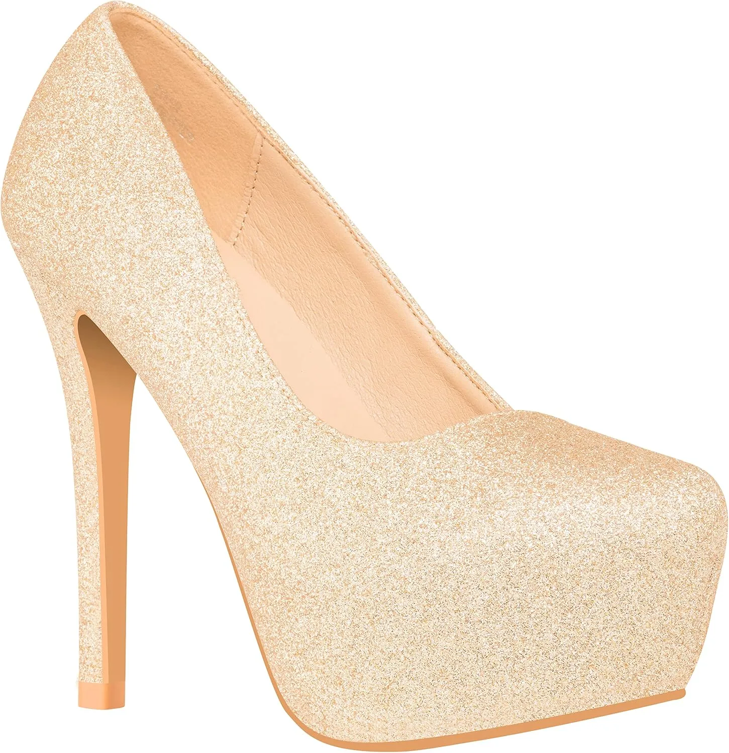 ILLUDE Women's High Heel Pump Closed Toe Platform Heels Pumps Shoes - Swan