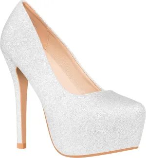 ILLUDE Women's High Heel Pump Closed Toe Platform Heels Pumps Shoes - Swan