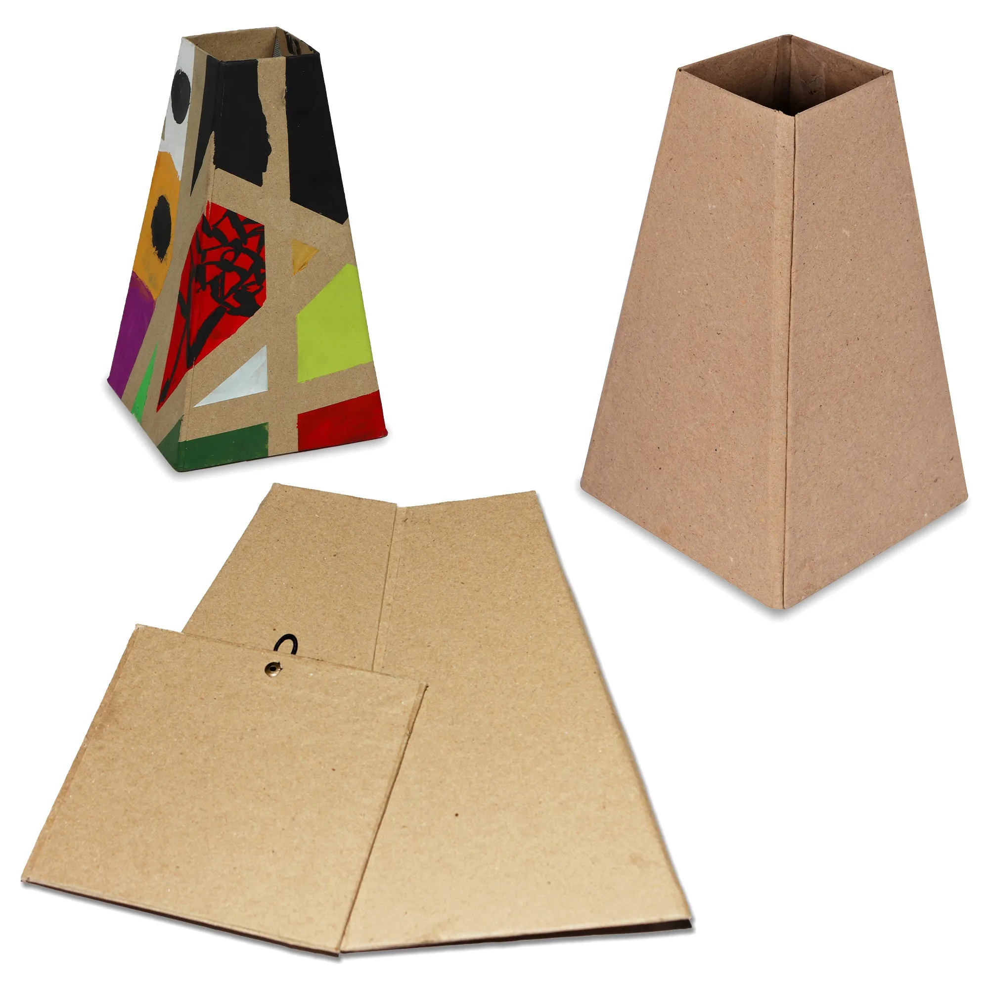 In Grey Board. easy to paint and paste vase / container