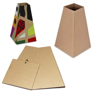 In Grey Board. easy to paint and paste vase / container