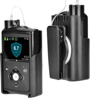 Insulin Pump Holder, 360° Rotatable Pump Clip, Diabetic Pump Case for Tubing Management, Insulin Pump case for Carry-On, Compatible with Medtronic Minimed 630g 640g 670g 770g& 780g-Black