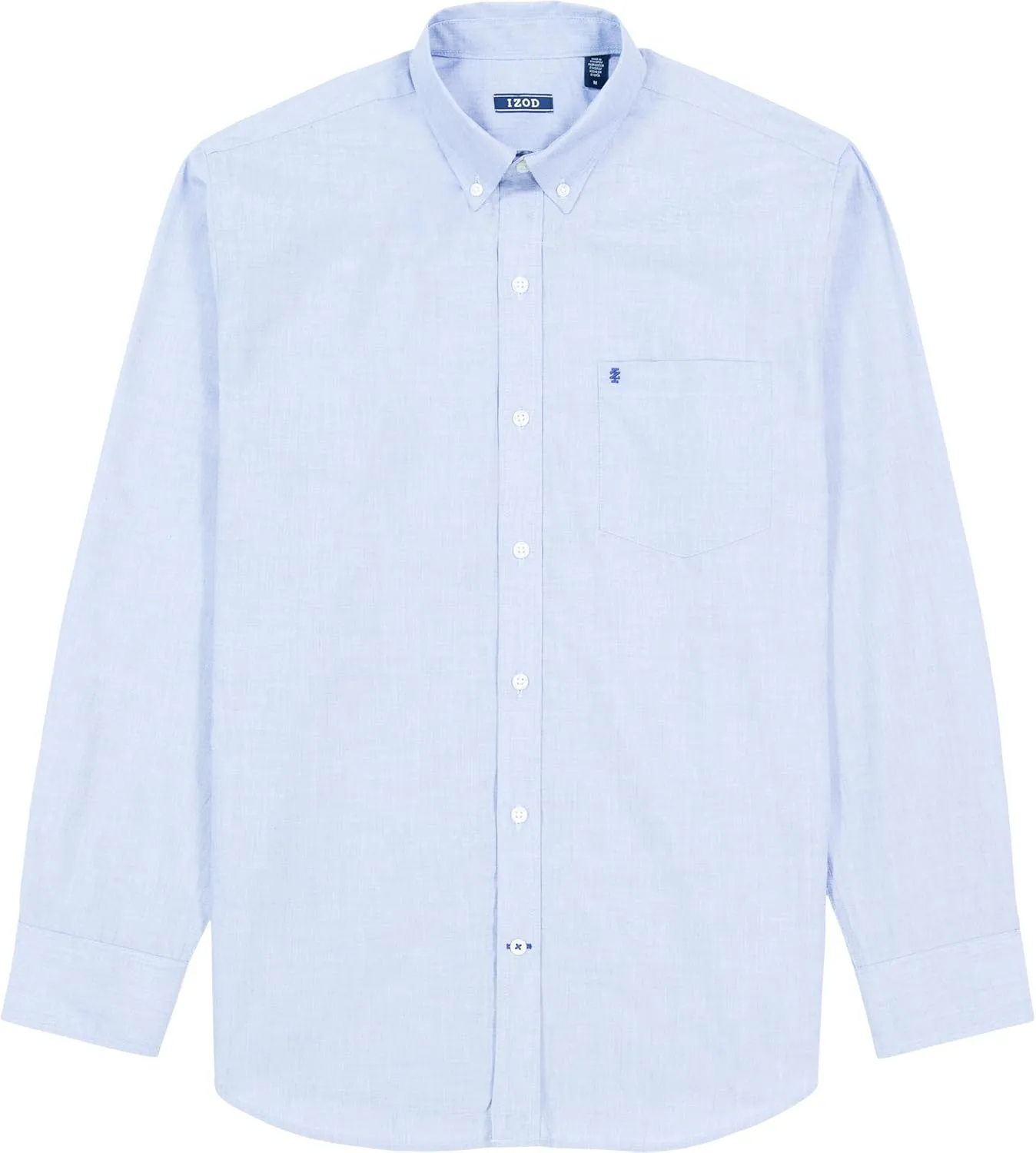 IZOD Men's Button Down Long Sleeve Stretch Performance Solid Shirt