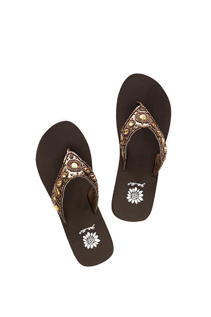 Janhavi Flip-Flop in Bronze