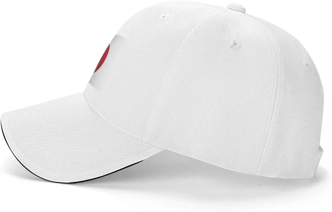 Japan Flag Casual Sandwich Baseball Cap-Adjustable Fit Four Seasons Breathable Lightweight Unisex Hat for Outdoor Activities