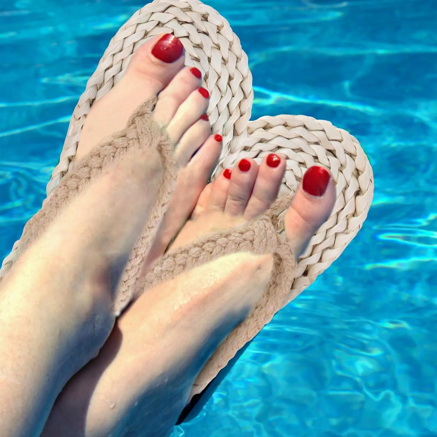 Japanese Style Slippers Anti- Slip Beach Slippers Vintage Summer Slippers
