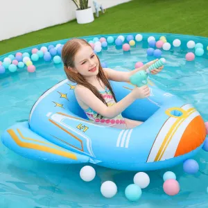 Jasonwell Inflatable Kids Pool Floats - Toddler Pool Floaties Swimming Pool Float with Water Squirt Gun Swim Floaty Rafts Lake Beach Party Pool Toys for Boys Girls Airplane