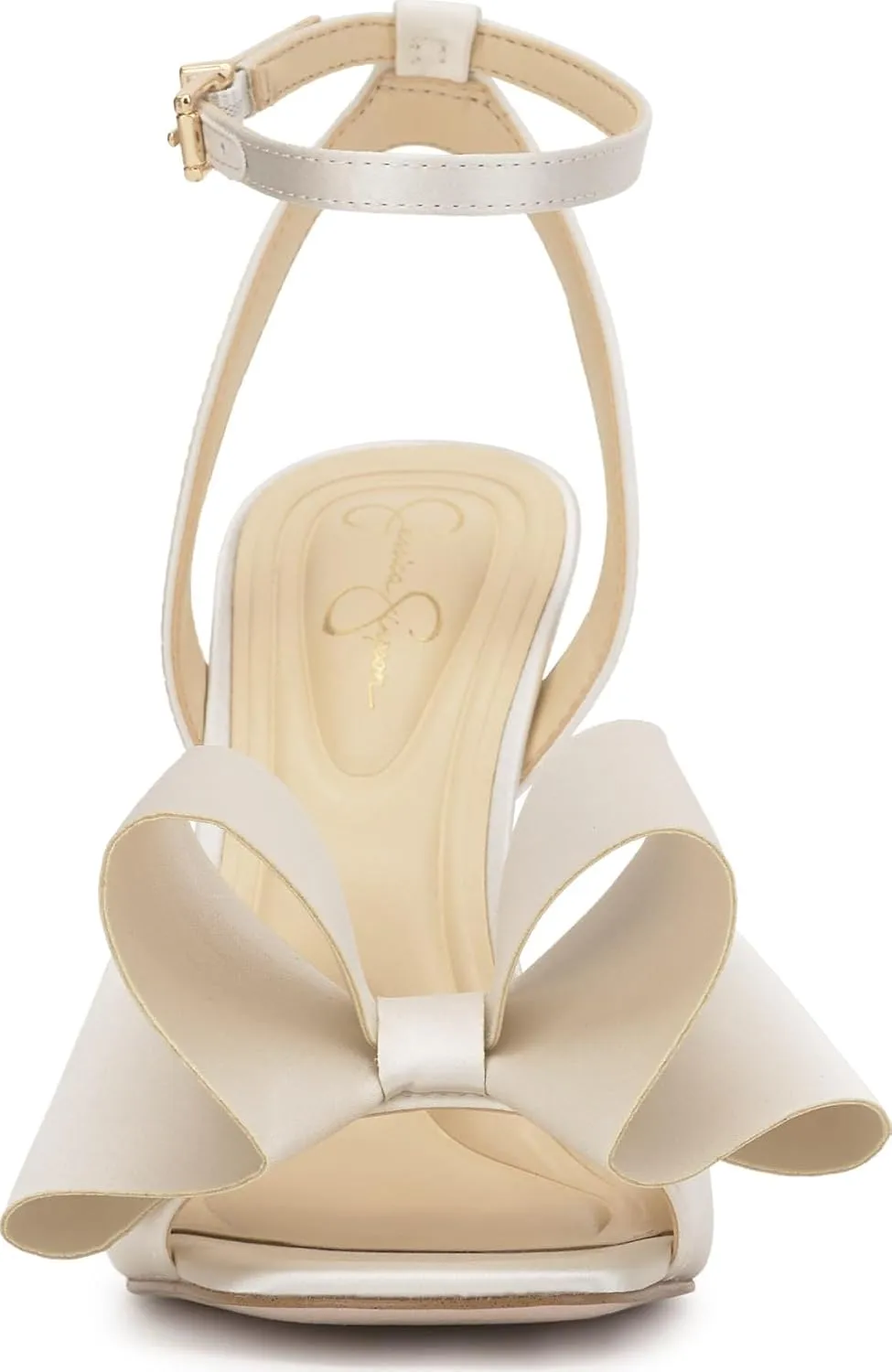 Jessica Simpson Womens Olivine Bow Satin Ankle Strap