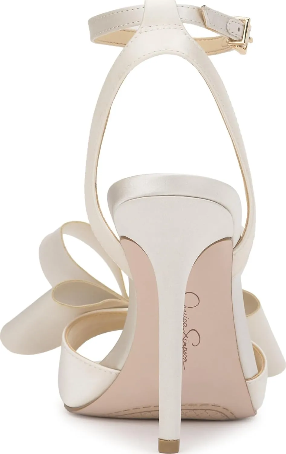 Jessica Simpson Womens Olivine Bow Satin Ankle Strap