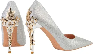 JOEupin Stiletto High Heel Shoes for Women Pointed Closed Toe Classic Slip On Dress Pumps