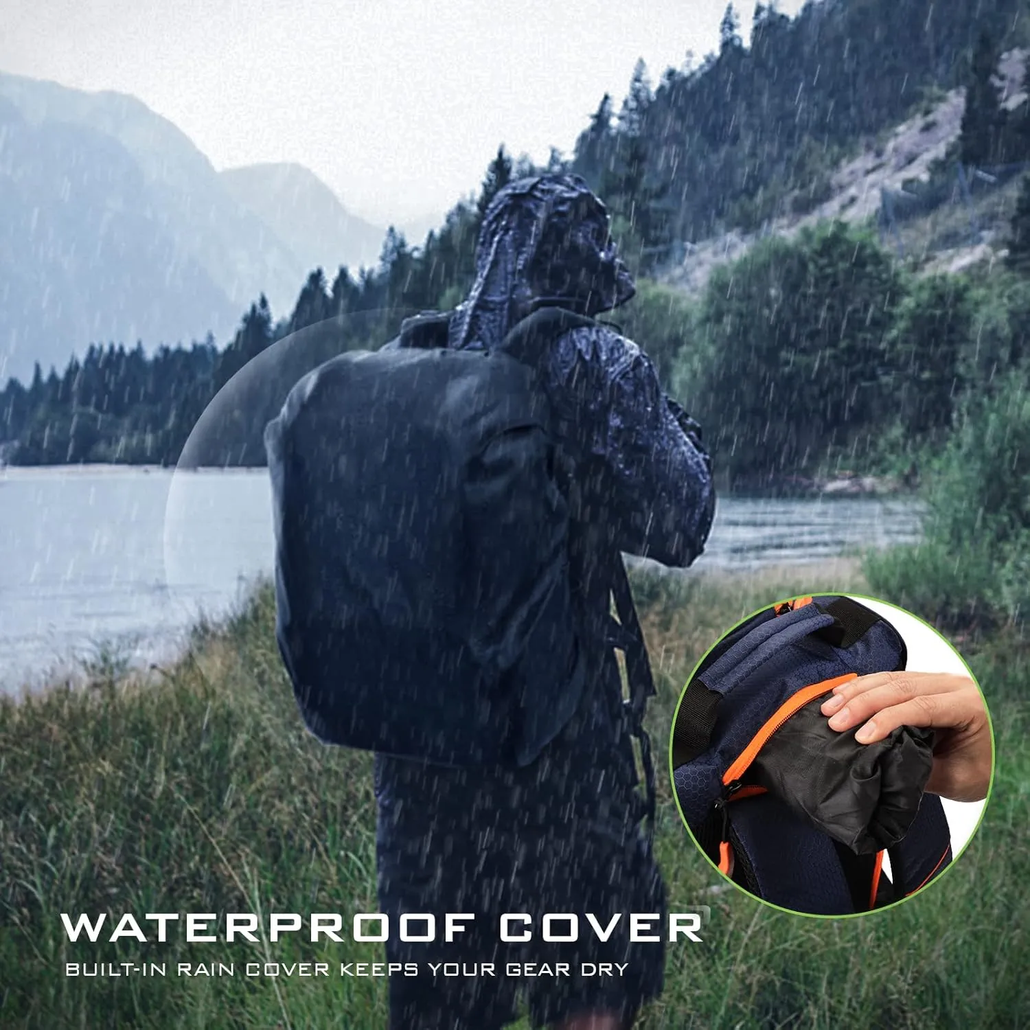 KastKing Bait Boss Fishing Tackle Backpack with Rod Holders-4 Tackle Boxes-Rain Cover,43L Large Storage for Fishing Gear