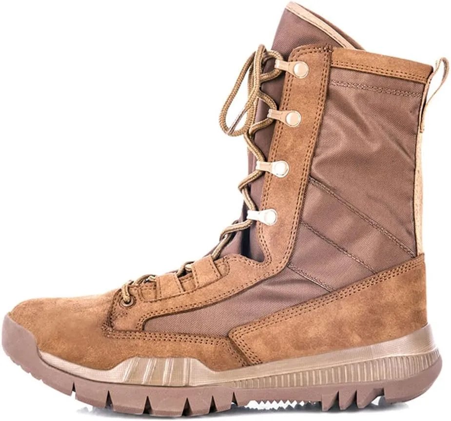 KEHAIOO Men Waterproof Military Tactical Combat Boot, Outdoor Climbing Hiking Boots, Mountain Trekking Shoes