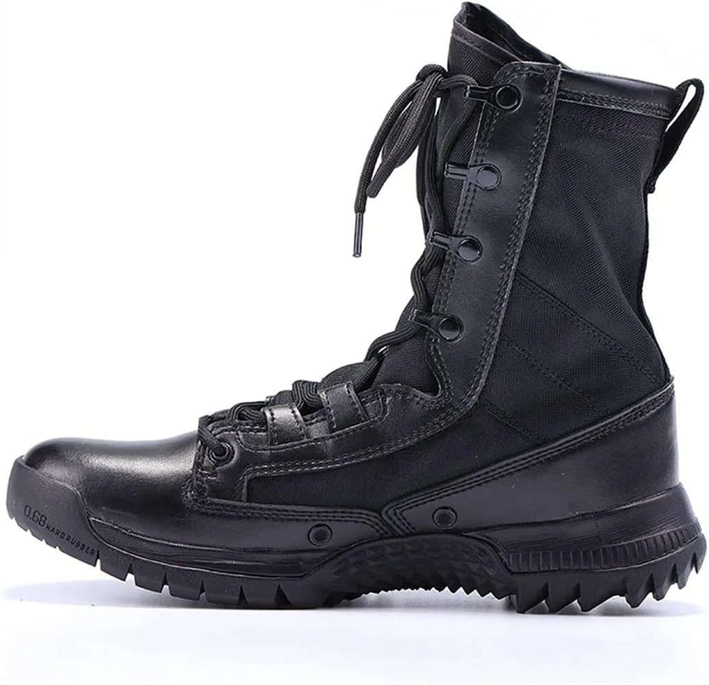 KEHAIOO Men Waterproof Military Tactical Combat Boot, Outdoor Climbing Hiking Boots, Mountain Trekking Shoes