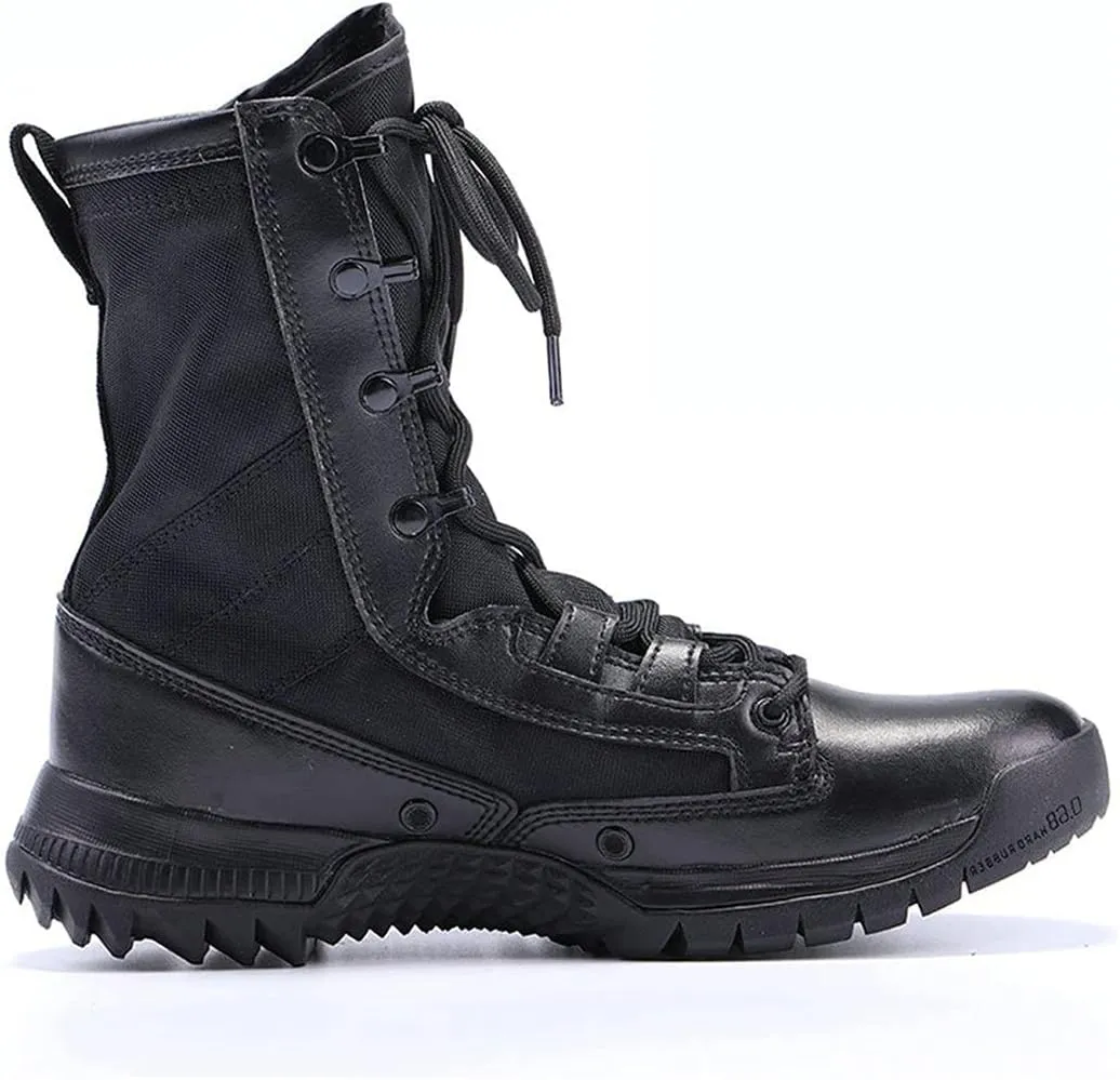 KEHAIOO Men Waterproof Military Tactical Combat Boot, Outdoor Climbing Hiking Boots, Mountain Trekking Shoes