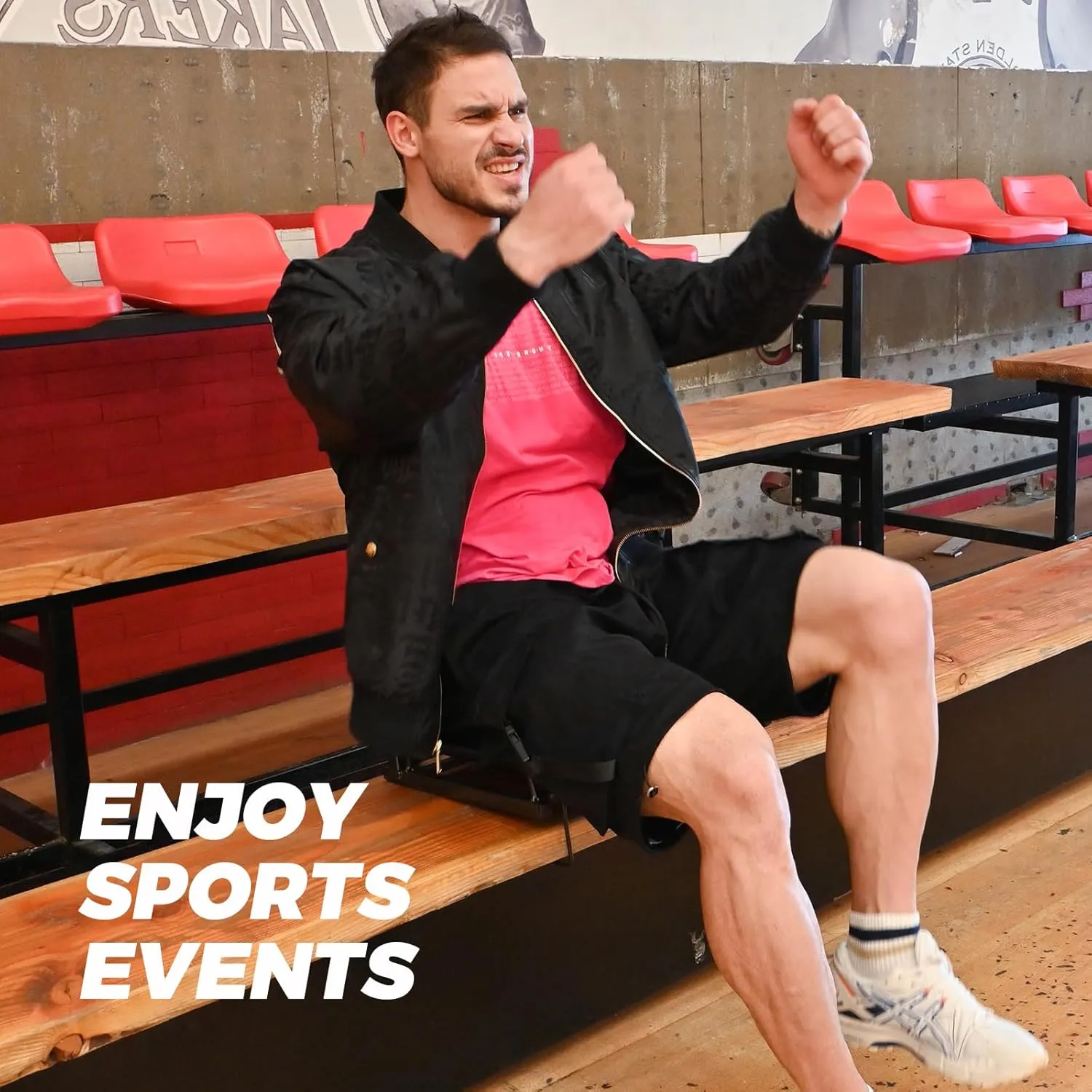 KINGROCK Stadium Seats for Bleachers with Back Support, Portable Folding Padded Stadium seat