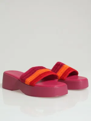 Knit Platform Mule Sandal