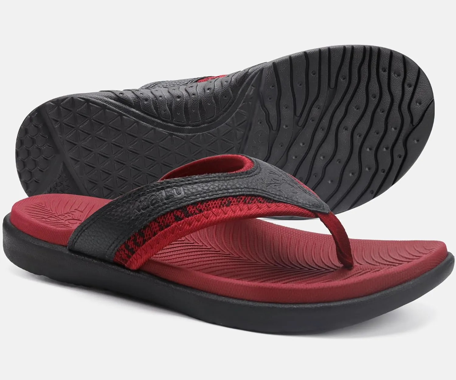 KuaiLu Mens Sport Flip Flops Comfort Orthotic Thong Sandals with Plantar Fasciitis Arch Support Outdoor Summer Beach Size 7~15