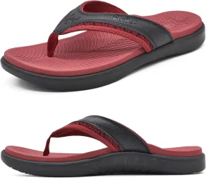 KuaiLu Mens Sport Flip Flops Comfort Orthotic Thong Sandals with Plantar Fasciitis Arch Support Outdoor Summer Beach Size 7~15