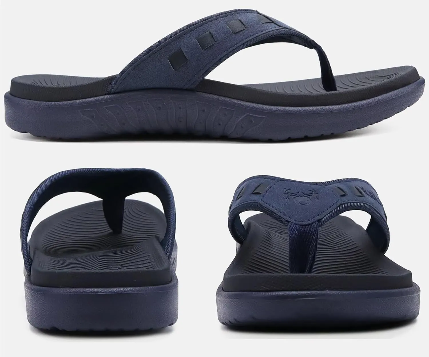 KuaiLu Mens Sport Flip Flops Comfort Orthotic Thong Sandals with Plantar Fasciitis Arch Support Outdoor Summer Beach Size 7~15