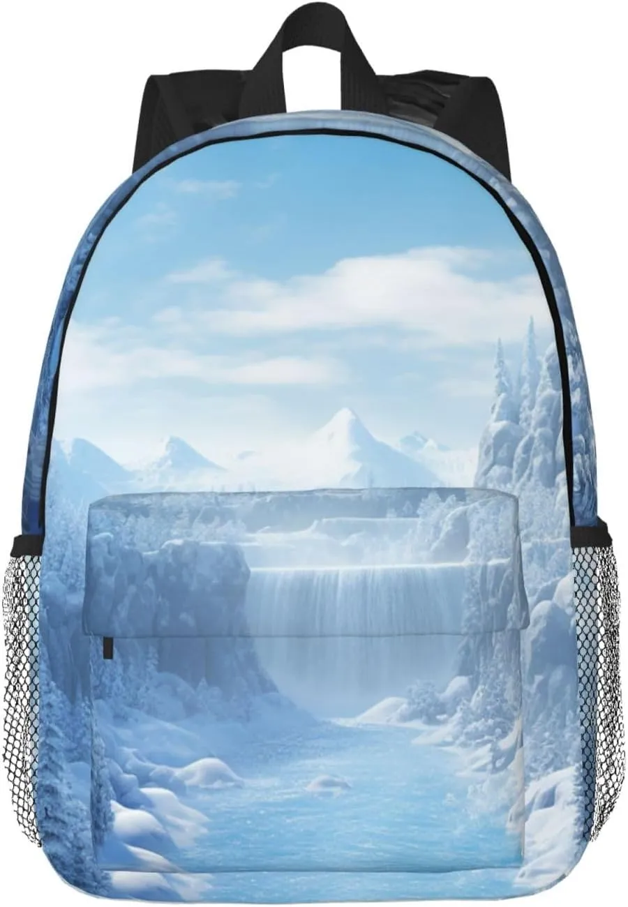 Laptop Backpack Lightweight Backpack for Men Women Daypack Snow Ice World Laptop Bag Casual Backpack for Travel