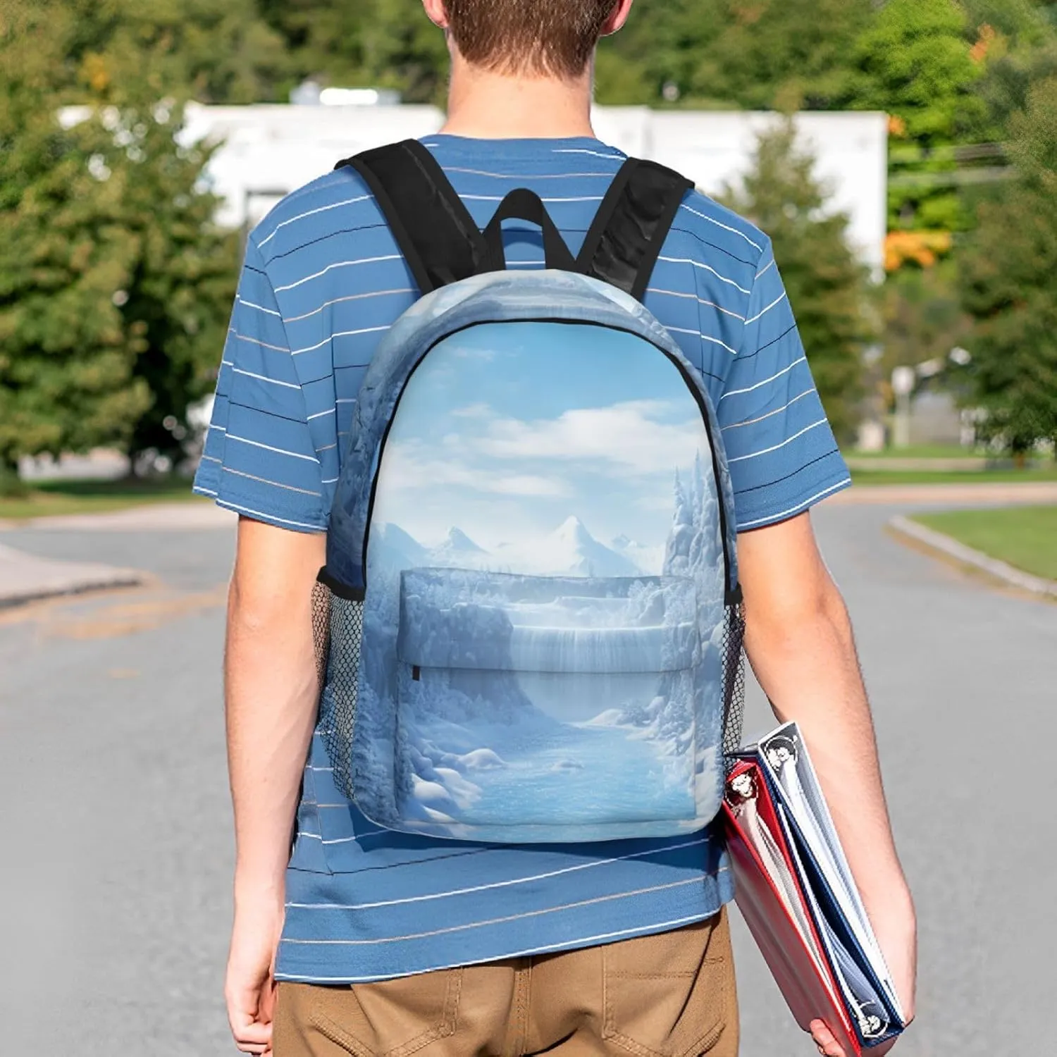 Laptop Backpack Lightweight Backpack for Men Women Daypack Snow Ice World Laptop Bag Casual Backpack for Travel