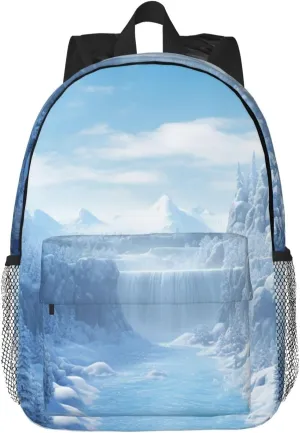 Laptop Backpack Lightweight Backpack for Men Women Daypack Snow Ice World Laptop Bag Casual Backpack for Travel