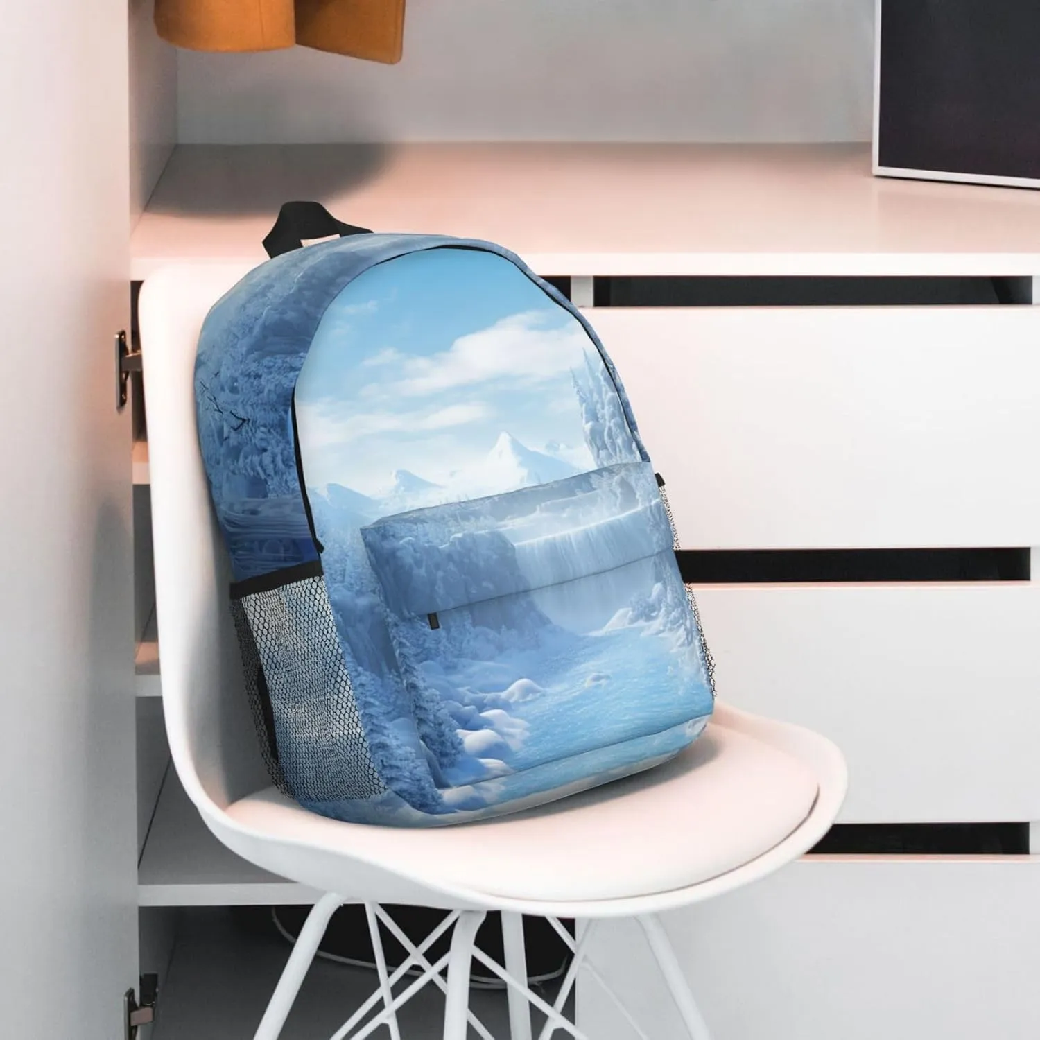 Laptop Backpack Lightweight Backpack for Men Women Daypack Snow Ice World Laptop Bag Casual Backpack for Travel