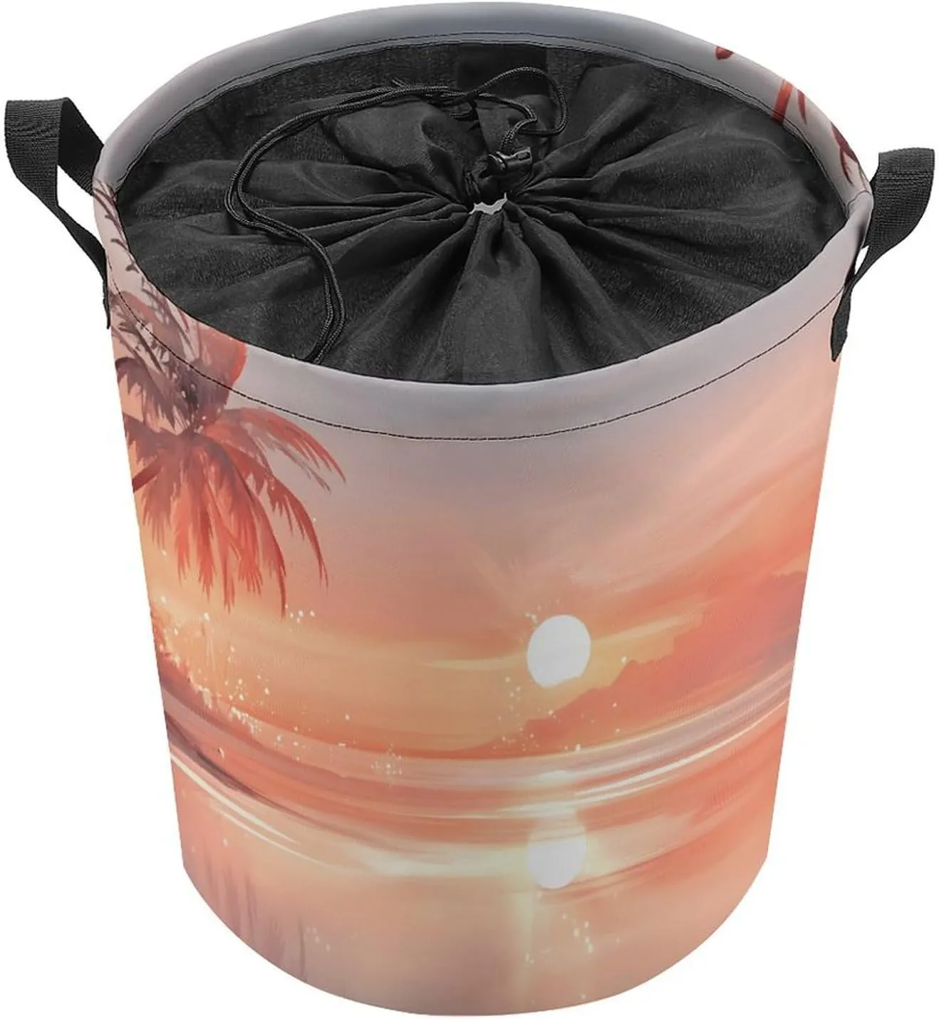 Laundry Hampers, Large Drawstring Laundry Bag, Removable Laundry Bags, Collapsible Storage Bin with Handles for Home Organization, Kids Room, Nursery Afterglow