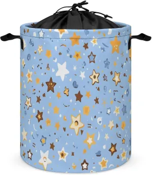 Laundry Hampers, Large Drawstring Laundry Bag, Removable Laundry Bags, Collapsible Storage Bin with Handles for Home Organization, Kids Room, Nursery Art
