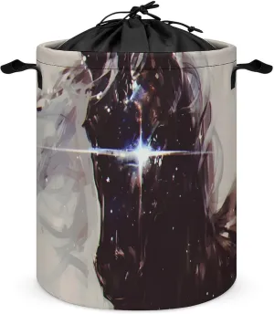 Laundry Hampers, Large Drawstring Laundry Bag, Removable Laundry Bags, Collapsible Storage Bin with Handles for Home Organization, Kids Room, Nursery Art