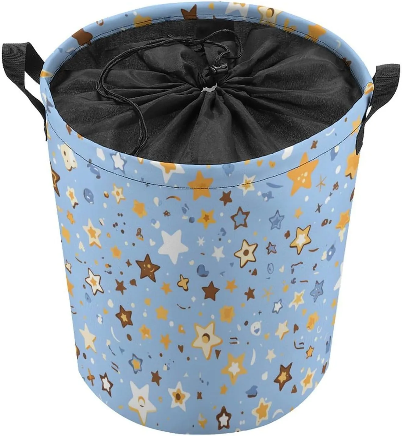 Laundry Hampers, Large Drawstring Laundry Bag, Removable Laundry Bags, Collapsible Storage Bin with Handles for Home Organization, Kids Room, Nursery Art