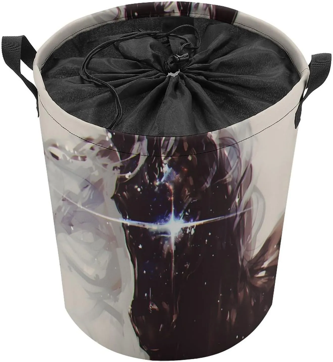 Laundry Hampers, Large Drawstring Laundry Bag, Removable Laundry Bags, Collapsible Storage Bin with Handles for Home Organization, Kids Room, Nursery Art