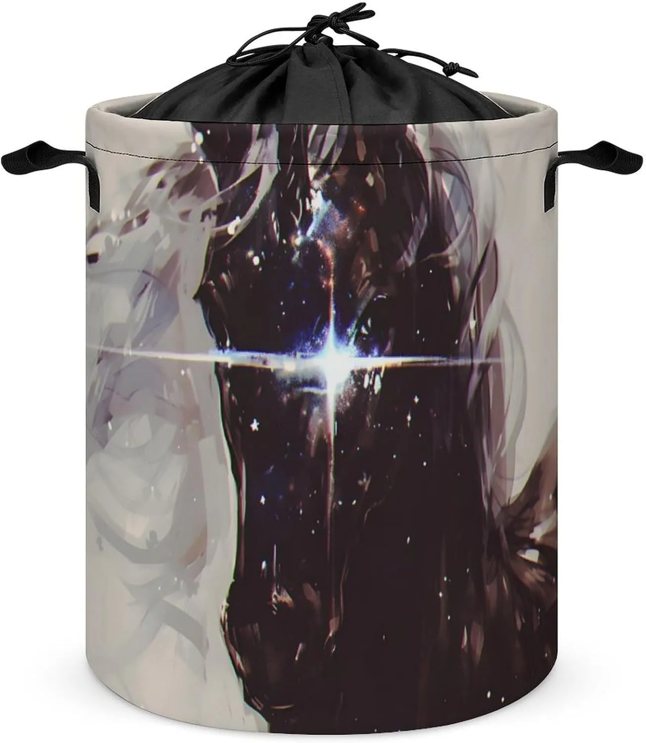 Laundry Hampers, Large Drawstring Laundry Bag, Removable Laundry Bags, Collapsible Storage Bin with Handles for Home Organization, Kids Room, Nursery Art